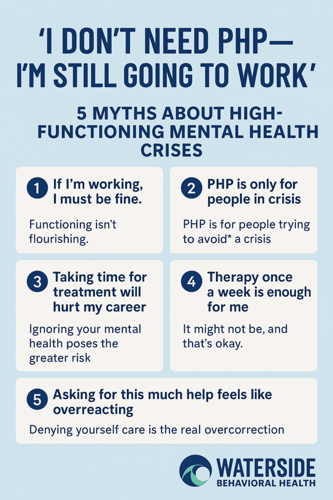 Myths About High-Functioning Mental Health Crises and PHP